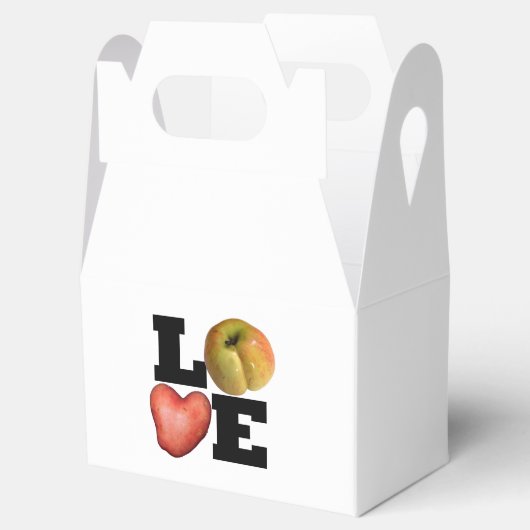 LOVE Collectie Appel Aardappel Favor doos Bedankdoosjes (Geopend)