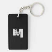 LOVE Collectie Black 2-zijdeMonogram Sleutelhanger (achterkant)