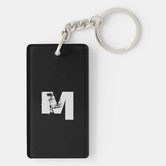 LOVE Collectie Black 2-zijdeMonogram Sleutelhanger (achterkant)