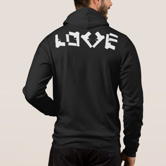 LOVE Collectie Black Hoodie (Achterkant)