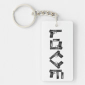 LOVE Collectie BW 2-zijdige monogram Sleutelhanger (Voorkant)