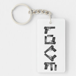 LOVE Collectie BW 2-zijdige monogram Sleutelhanger