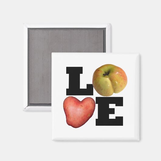 LOVE Collectie Hart Potato Magnet (Voorkant / Achterkant)