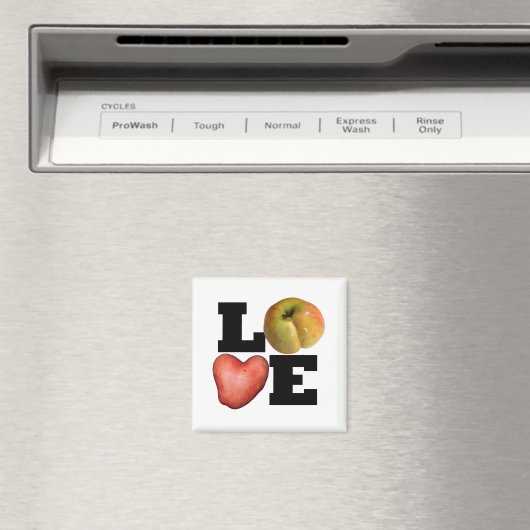 LOVE Collectie Hart Potato Magnet (Insitu (Vaatwasser))