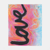 "LOVE" Collectie Vleekdraad Fleece Deken (Voorkant)