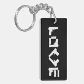 LOVE Collectie White 2-zijdig Monogram Sleutelhang Sleutelhanger (Voorkant Links)