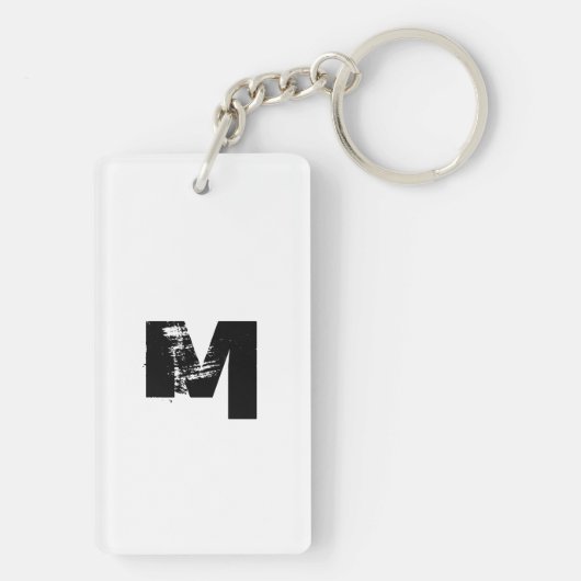 LOVE Collectie White 2-zijdig Monogram Sleutelhang Sleutelhanger (achterkant)