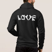 LOVE Collectie White Design Voeg tekstjas Mannen t Hoodie (Achterkant)
