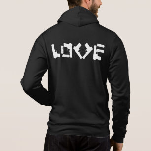 LOVE Collectie White Design Voeg tekstjas Mannen t Hoodie