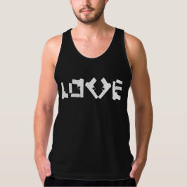 LOVE Collectie - Wit - Voeg jouw tekst toe - Tankt T-shirt