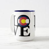 LOVE Colorado 15oz Tweekleurige Koffiemok (Voorkant links)