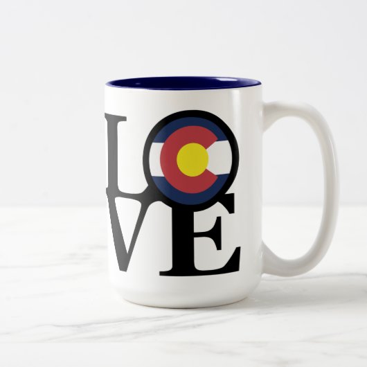 LOVE Colorado 15oz Tweekleurige Koffiemok (Rechts)