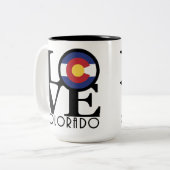 LOVE Colorado 15oz Tweekleurige Koffiemok (Voorkant links)