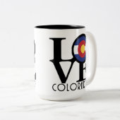 LOVE Colorado 15oz Tweekleurige Koffiemok (Voorkant rechts)
