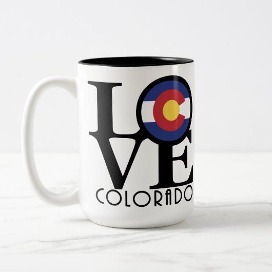 LOVE Colorado 15oz Tweekleurige Koffiemok (Links)