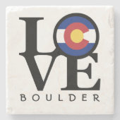 LOVE Colorado Boulder Stone Onderzetter (Voorkant)