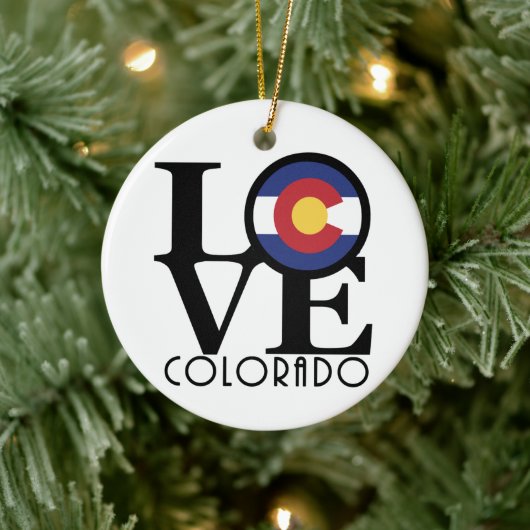 LOVE Colorado Keramisch Ornament (Boom)