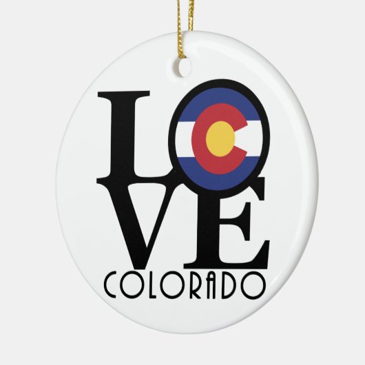 LOVE Colorado Keramisch Ornament (Links)