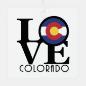 LOVE Colorado Metalen Ornament (Voorkant)
