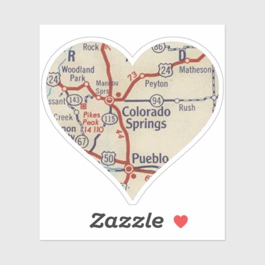 Love Colorado Springs CO Sticker (Vel)