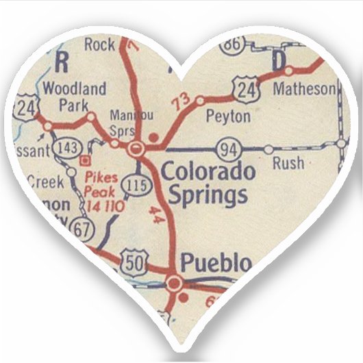 Love Colorado Springs CO Sticker (Voorkant)