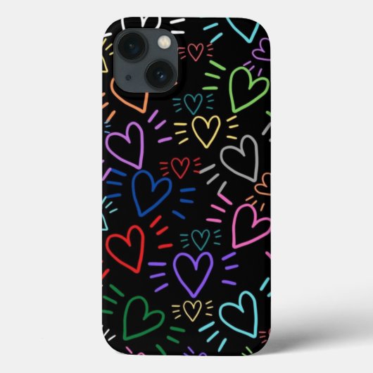 Love Colored Hearts Case-Mate iPhone Case (Achterkant)