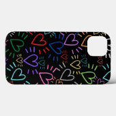 Love Colored Hearts Case-Mate iPhone Case (Achterkant (horizontaal))