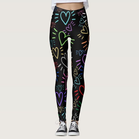 Love Colored Hearts Leggings (Voorkant)
