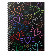 Love Colored Hearts Notitieboek (Voorkant)