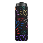 Love Colored Hearts Thermosbeker (Voorkant)