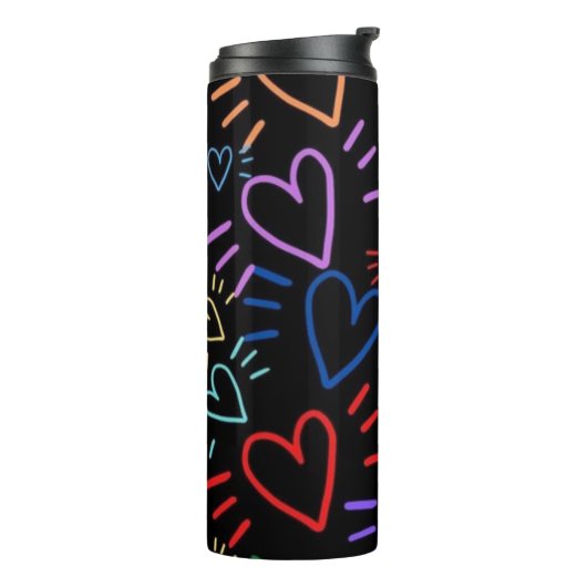 Love Colored Hearts Thermosbeker (Gedraaid links)
