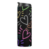 Love Colored Hearts Thermosbeker (Geroteerd rechts)