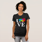 Love Colorful Fireworks Funny Customable T-shirt (Voorkant volledig)