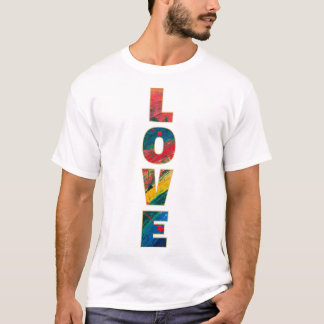 Love Colorful Rainbow Abstract Art Typografie T-shirt