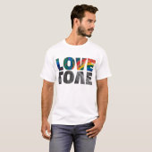 Love Colorful Rainbow Abstracte Art Letters T-shirt (Voorkant volledig)