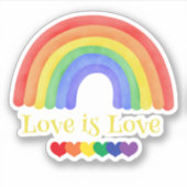 Love Colorful Rainbow Sticker (Voorkant)