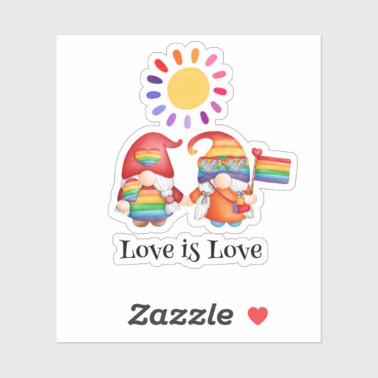 Love Colorful Rainbow Sticker (Vel)