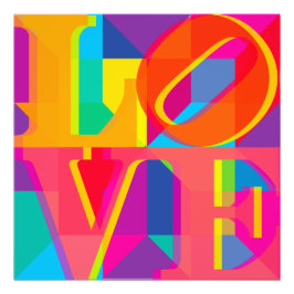 LOVE COLORS FOTO AFDRUK