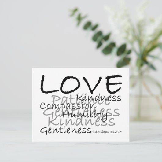 Love Colossians 3 Briefkaart (Staand voorkant)