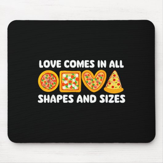 Love Comes In All Shapes And Sizes - Food Lover Zz Muismat (Voorkant)