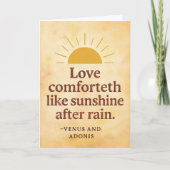Love comforteth like sunshine after rain kaart (Voorkant)