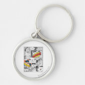 Love Comic Slides Sleutelhanger (Voorkant)