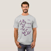 Love-Compassion-Forgisive Shirt, Organic Pattern T-shirt (Voorkant volledig)