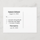 Love Connection USB RSVP Briefkaart, Red Uitnodiging Briefkaart (Achterkant)