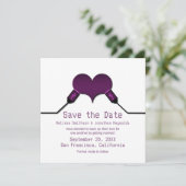 Love Connection USB Save the Date-uitnodiging, paa Kaart (Staand voorkant)