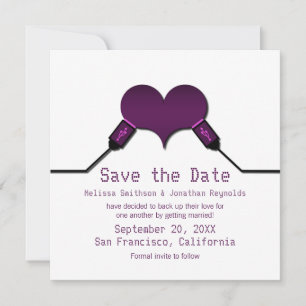 Love Connection USB Save the Date Uitnodiging, Paa Kaart