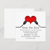 Love Connection USB Save the Date Uitnodiging, Roo Kaart (Voorkant / Achterkant)
