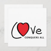 Love conquers all. Liefde overwint alles of altijd (Voorkant / Achterkant)