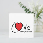 Love conquers all. Liefde overwint alles of altijd (Staand voorkant)