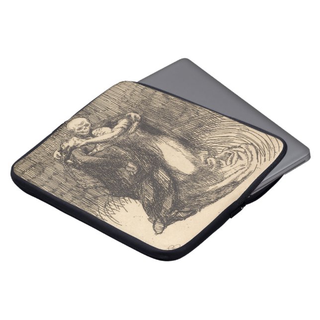 Love Consecrated (door Paul-Albert Besnard) Laptop Sleeve (Voorkant top)